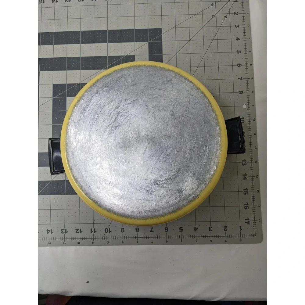 Vintage Aluminum 5 Qt Stock Pot‎ Lid Yellow Made in the USA